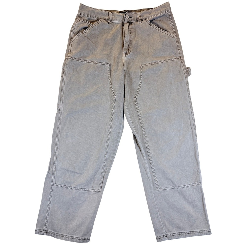 RSQ Utility Pants Men 32 Truffle Pig Gray Double Knee Carpenter